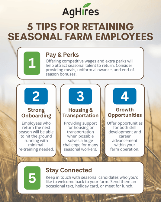 5 Tips for Retaining Seasonal Farm Employees