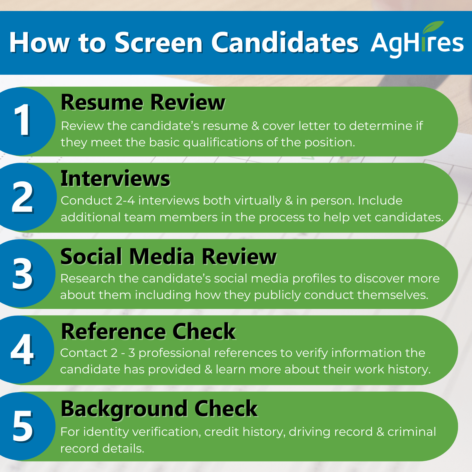Screening Tips How to Screen Candidates: Tips from Ag Recruiters