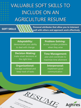 Valuable Soft Skills to Include on an Agriculture Resume